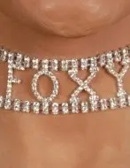 Rhinestone Foxy Choker