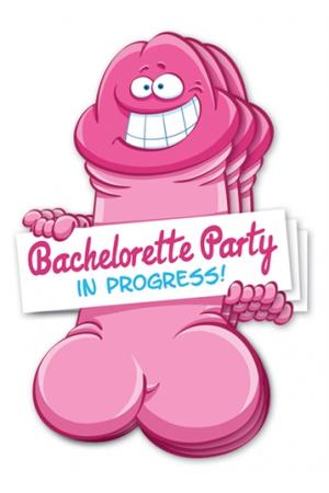 Bachelorette Pecker Wall Decorations - 3 Pack