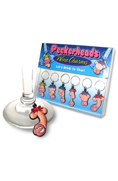 Pecker Head Wine Charms