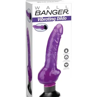 Wall Banger - Vibrating Dildo - Purple