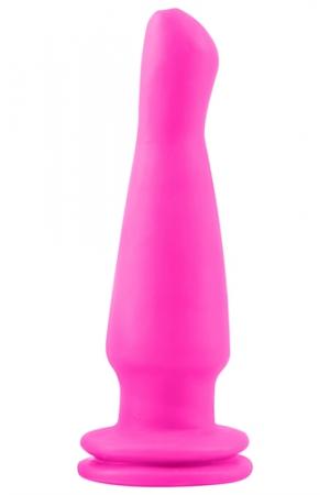 Neon Vibrating Butt Plug - Pink