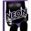 Neon Vibrating Crotchless Panty and Pasties Set - Purple