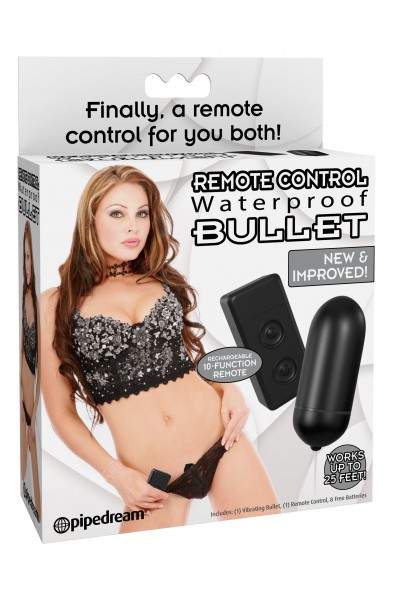 Waterproof Remote Control Bullet - Black