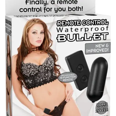 Waterproof Remote Control Bullet - Black