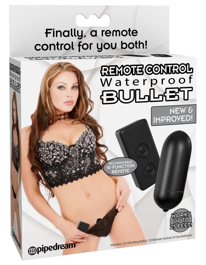 Waterproof Remote Control Bullet - Black
