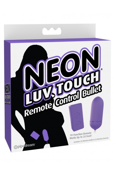 Neon Luv Touch Remote Control Bullet - Purpl;E