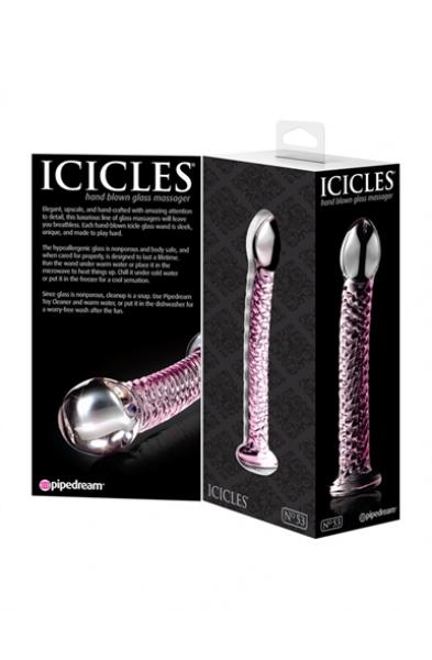 Icicles No. 53 - Clear / Pink