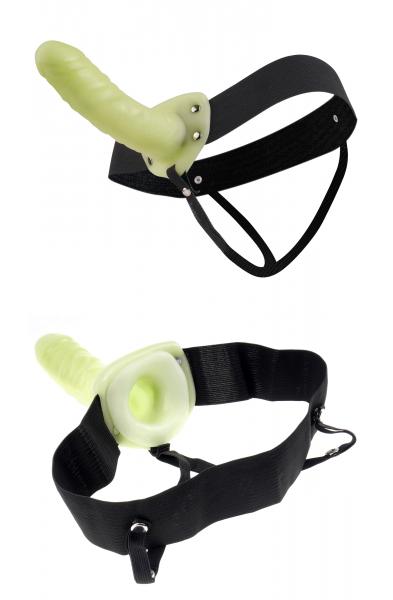 Fetish Fantasy Series for Him or Her Hollow Strap-on - Glow in the Dark