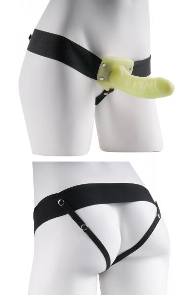 Fetish Fantasy Series for Him or Her Hollow Strap-on - Glow in the Dark