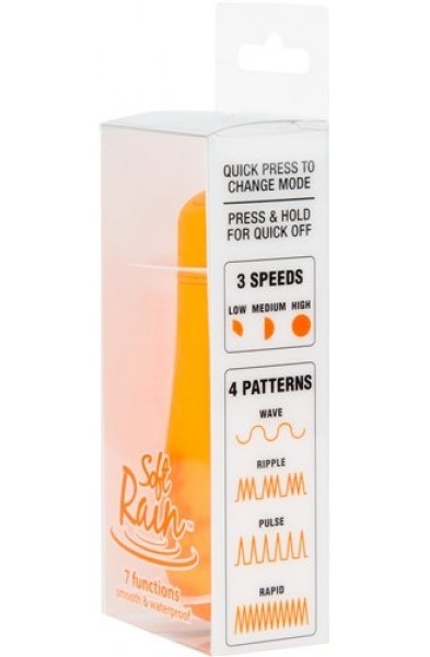 Soft Rain Power Bullet 3 Inch Breeze Coated 7  Function - Orange