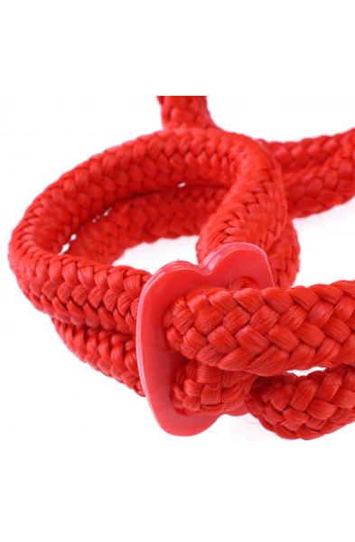 Fetish Fantasy Series Silk Rope Love Cuffs - Red