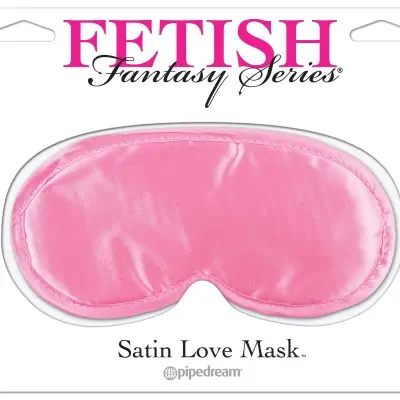 Satin Love Mask - Pink