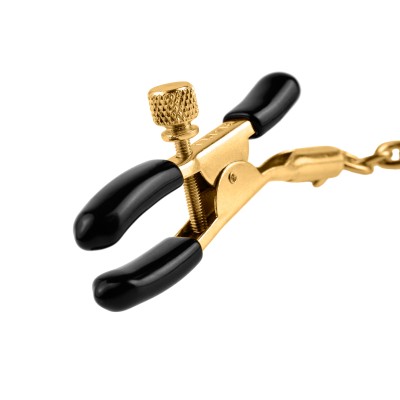 Fetish Fantasy Gold Chain Nipple Clamps - Gold