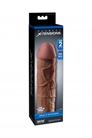 Fantasy X-Tension Mega 2-Inch Extension - Brown