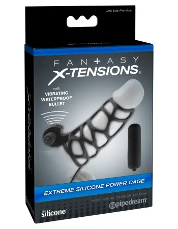 Fantasy X-Tensions Extreme Silicone Power Cage - Black