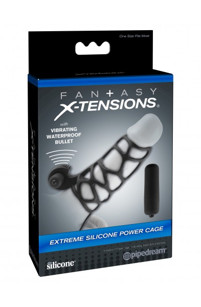 Fantasy X-Tensions Extreme Silicone Power Cage - Black