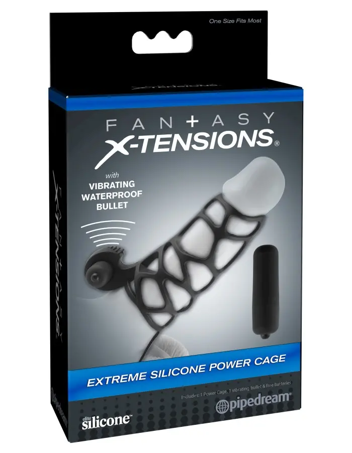 Fantasy X-Tensions Extreme Silicone Power Cage - Black