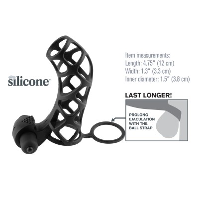 Fantasy X-Tensions Extreme Silicone Power Cage - Black