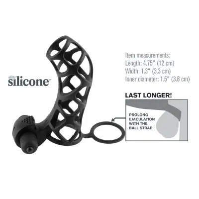 Fantasy X-Tensions Extreme Silicone Power Cage - Black