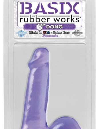 Basix Rubber Works - 6 Inch Dong - Purple