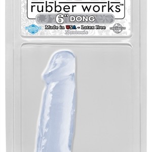 Basix Rubber Works - 6 Inch Dong - Clear