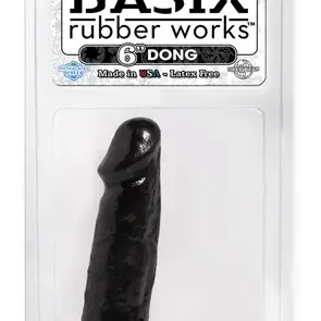 Basix Rubber Works - 6 Inch Dong - Black
