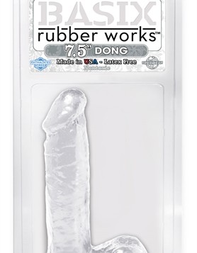Basix Rubber Works - 7.5 Inch Dong - Clear
