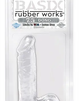 Basix Rubber Works - 7.5 Inch Dong - Clear