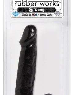 Basix Rubber Works - 8 Inch Dong - Black