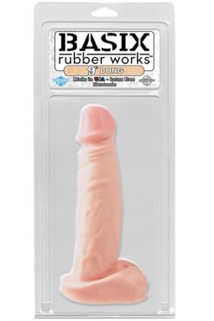 Basix Rubber Works - 9 Inch Dong - Flesh