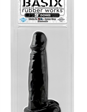 Basix Rubber Works - 9 Inch Dong - Black