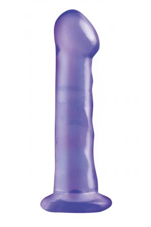 Basix Rubber Works - 6.5 Inch Dong With Suction Cup - Purple