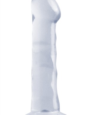 Basix Rubber Works - 6.5 Inch Dong With Suction Cup - Clear