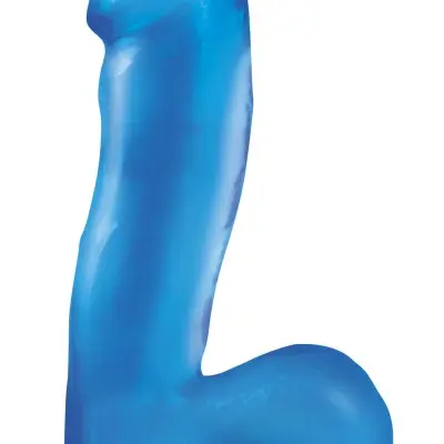 Basix Rubber Works - 6.5 Inch Dong With Suction Cup - Blue