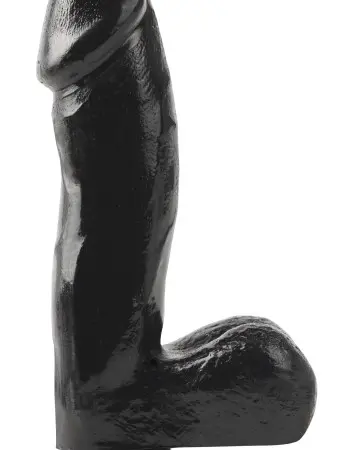 Basix Rubber Works - 6.5 Inch Dong With Suction Cup - Black