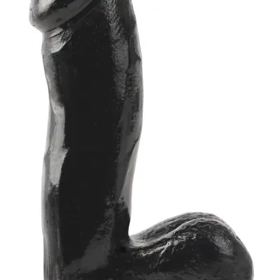 Basix Rubber Works - 6.5 Inch Dong With Suction Cup - Black