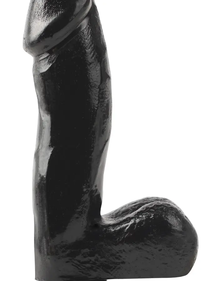 Basix Rubber Works - 6.5 Inch Dong With Suction Cup - Black