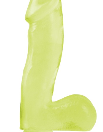 Basix Rubber Works - 6.5 Inch Dong With Suction Cup - Glow-in-the-Dark
