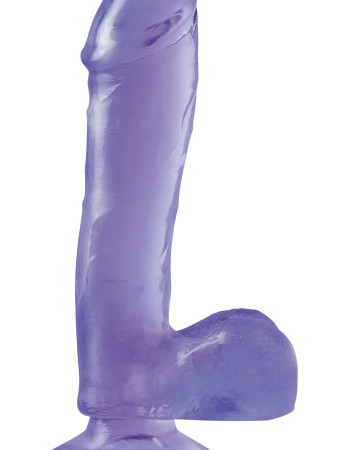Basix Rubber Works - 7.5 Inch Dong With Suction Cup - Purple