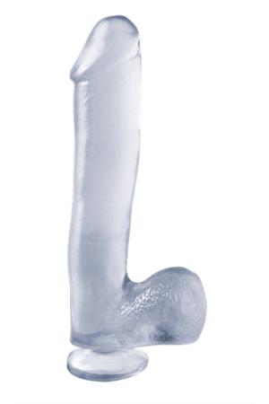 Basix Rubber Works - 10 Inch Dong With Suction Cup - Clear