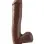 Basix Rubber Works - 10 Inch Dong With Suction - Brown