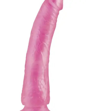 Basix Rubber Works - Slim 7 Inch With Suction Cup - Pink