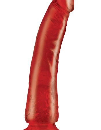 Basix Rubber Works - Slim 7 Inch With Suction Cup - Red
