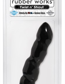 Basix Rubber Works - Twist 'N Shout With Suction Cup - Black