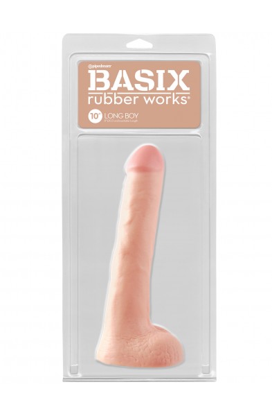 Basix Rubber Works -10 Inch Long Boy - Flesh