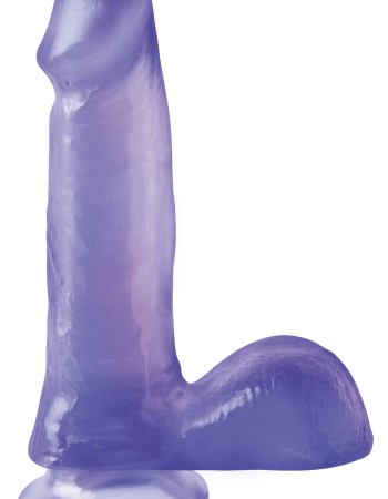 Basix Rubber Works - 6 Inch Dong With Suction Cup - Purple