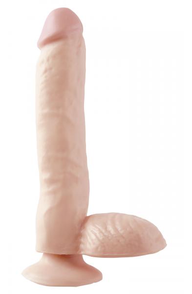 Basix Rubber Works 9 Inch Dong With Suction Cup - Flesh