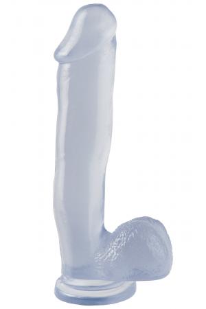 Basix Rubber Works 12 Inch Dong With Suction Cup - Clear