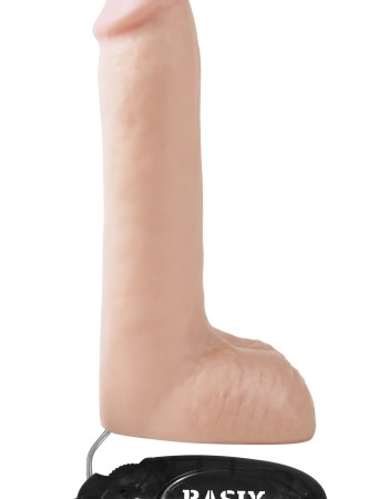 Basix Rubber Works 8 Inch Vibrating Dong - Flesh