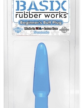 Basix Rubber Works - Beginner's Butt Plug - Blue